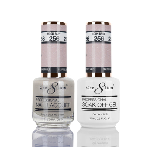 Cre8tion Matching Color Gel & Nail Lacquer 256 MOON BABY
