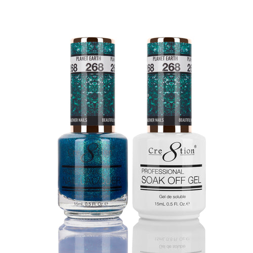 Cre8tion Matching Color Gel & Nail Lacquer 268 PLANET EARTH