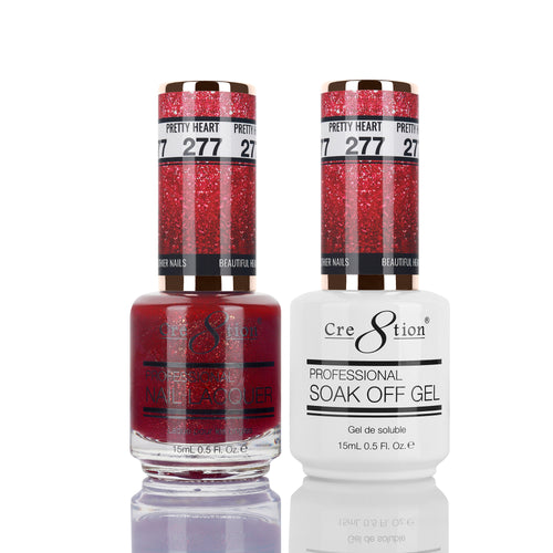 Cre8tion Matching Color Gel & Nail Lacquer 277 PRETTY HEART