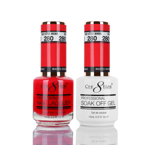 Cre8tion Matching Color Gel & Nail Lacquer 280 BAD LITTLE MAMA