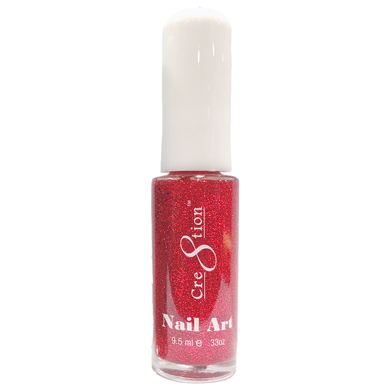 Cre8tion -  Nail Art Design Thin Detailer 08 - Red Glitter