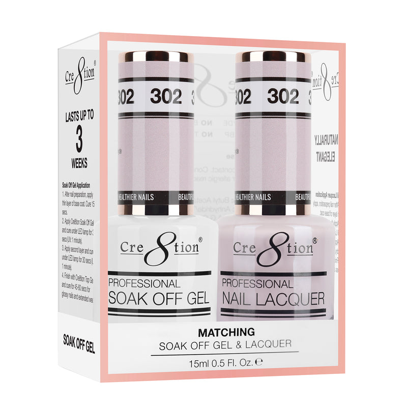 Cre8tion Soak Off Gel Matching Pair 0.5 oz 302