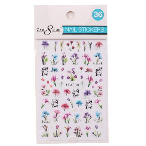 Cre8tion 3D Nail Art Sticker Flower 36