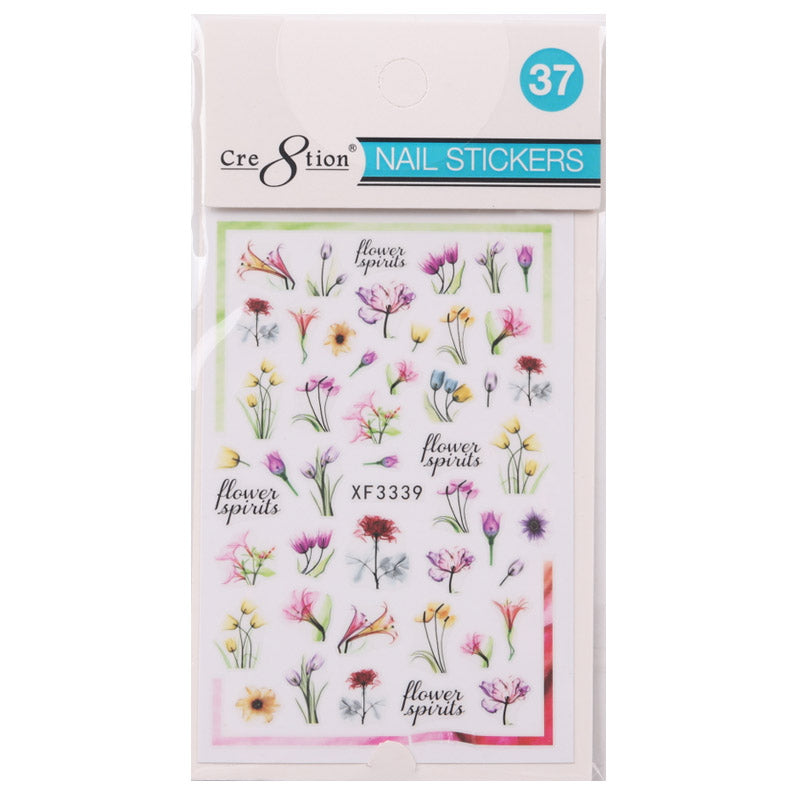 Cre8tion 3D Nail Art Sticker Flower 37