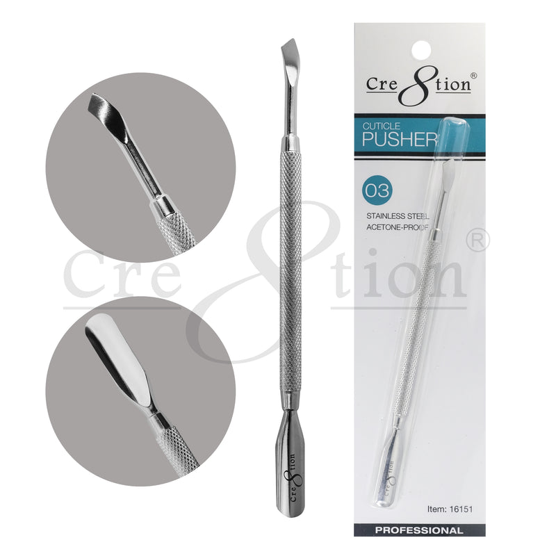 Cre8tion - Stainless Steel Cuticle Pusher P03