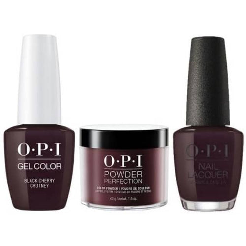 OPI COMBO 3 in 1 Matching - GCI43A-NLI43-DPI43 Black Cherry Chutney