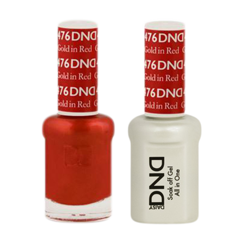 Daisy DND - Gel & Lacquer Duo - 476 Gold In Red