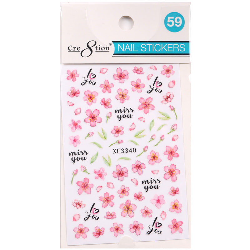 Cre8tion 3D Nail Art Sticker Flower 59