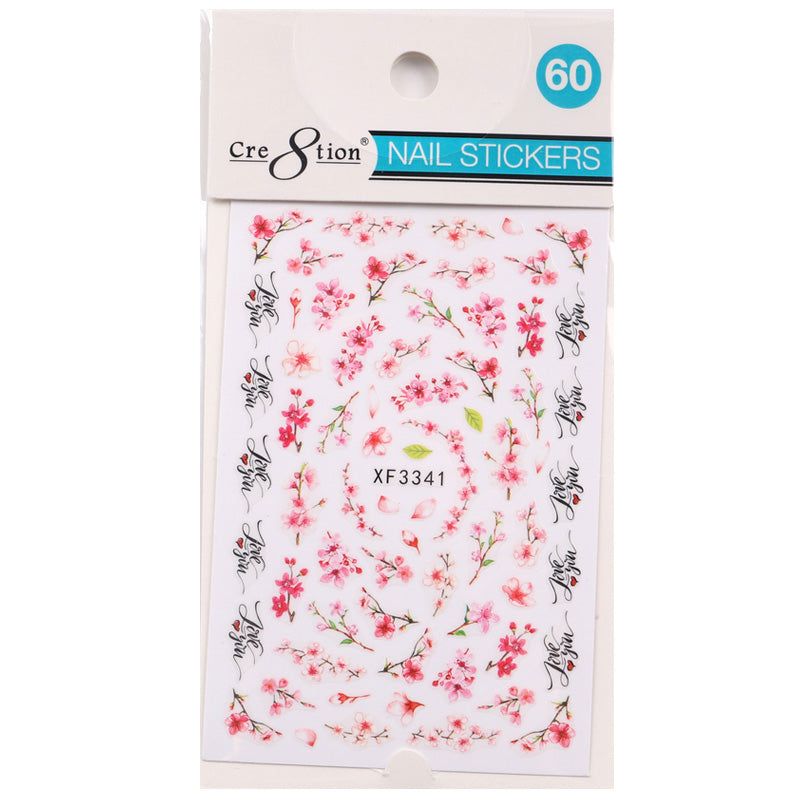 Cre8tion 3D Nail Art Sticker Flower 60