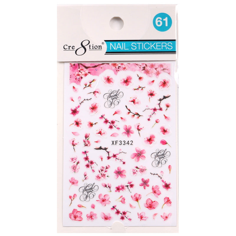 Cre8tion 3D Nail Art Sticker Flower 61