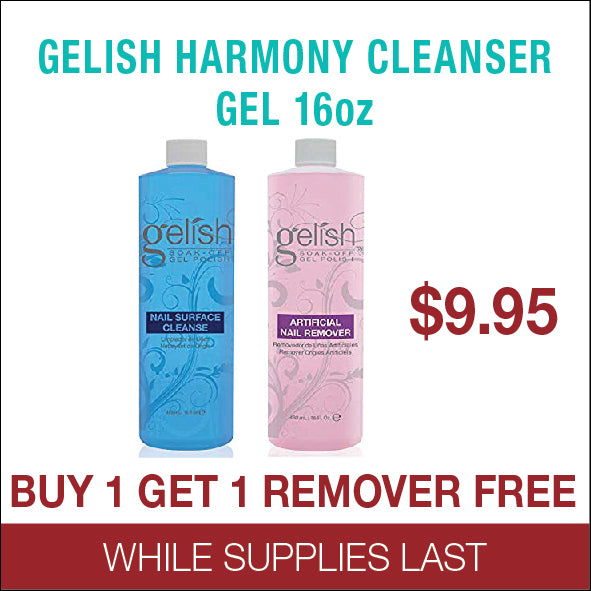 Gelish Harmony Cleanser Gel 16oz Buy 1 get 1 Remover free