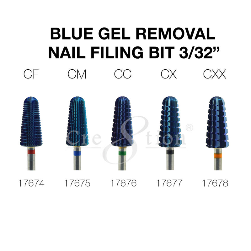 Cre8tion - Blue Gel Removal - Nail Filing Bit - 3/32"