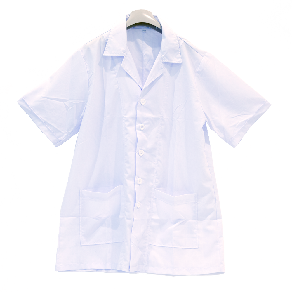 Salon White Uniform Square Pocket