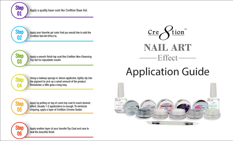 FULL SET - Cre8tion - Nail Art Unicorn Effect - 16 Colors - $13.00/each