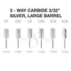 Cre8tion - Carbide Silver - Large - 3/32" - 3-Way