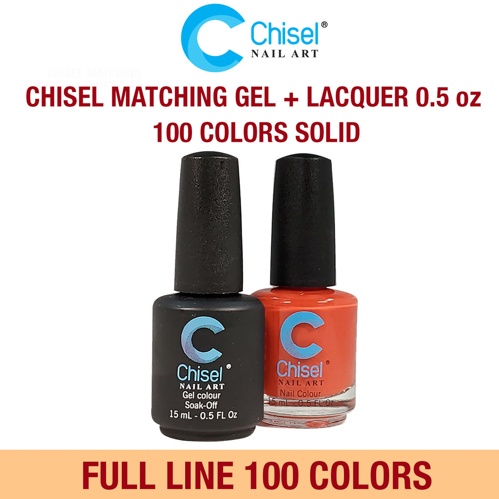 Chisel Matching Gel & Lacquer 0.5oz - Full set of 100 Colors
