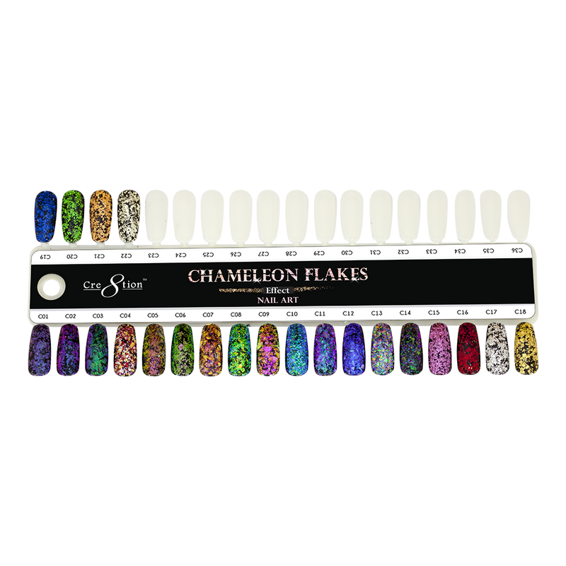 Cre8tion Chameleon Flakes (36 Colors) – QQ Nail Supply