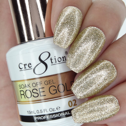 Cre8tion Soak Off Gel Rose Gold  0.5oz 02