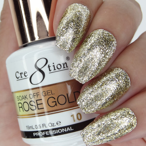 Cre8tion Soak Off Gel Rose Gold  0.5oz 10