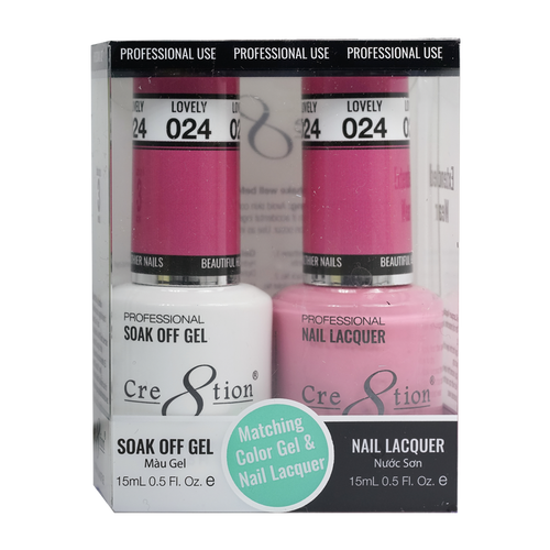 Cre8tion Matching Color Gel & Nail Lacquer 24 Lovely