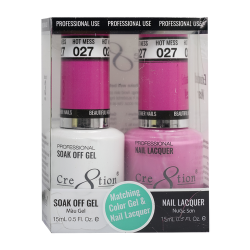 Cre8tion Matching Color Gel & Nail Lacquer 27 Hot Mess