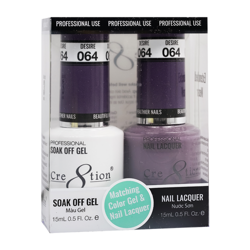 Cre8tion Matching Color Gel & Nail Lacquer 64 Desire