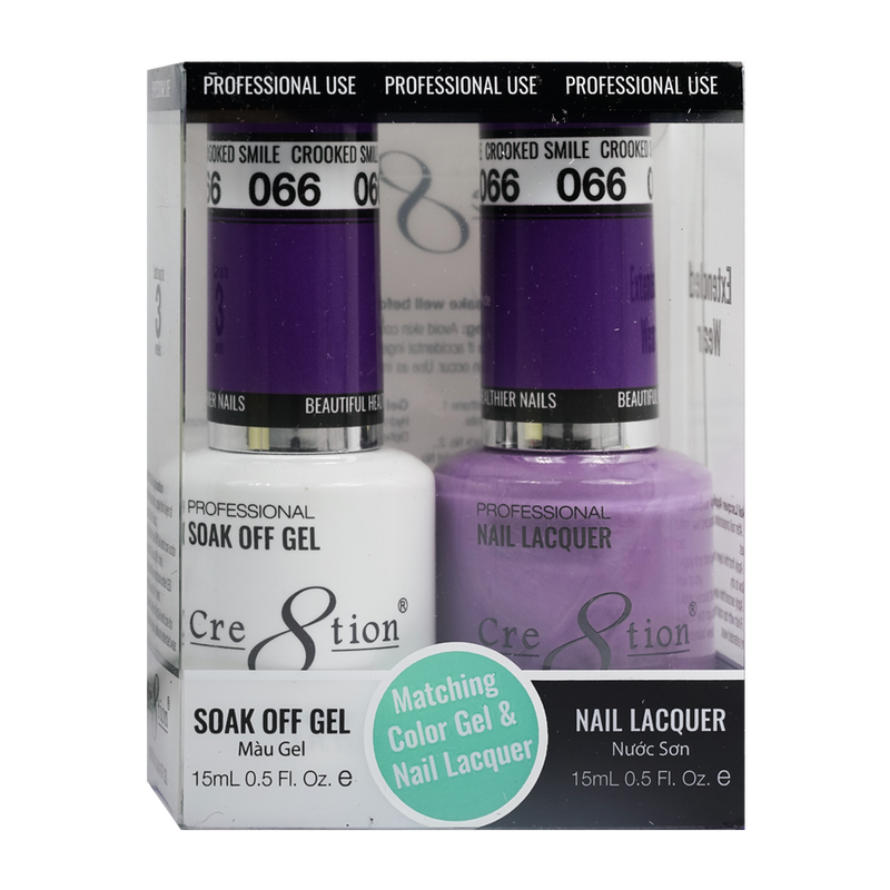 Cre8tion Matching Color Gel & Nail Lacquer 66 Deception is Inception