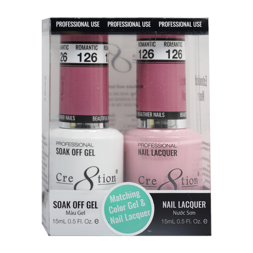 Cre8tion Matching Color Gel & Nail Lacquer 126 Romantic