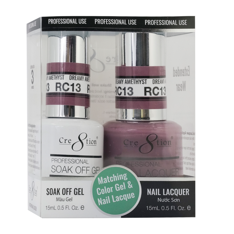 Cre8tion Gel&Lacquer Rustic Collection  RC13 Dreamy Amethyst 0.5 oz