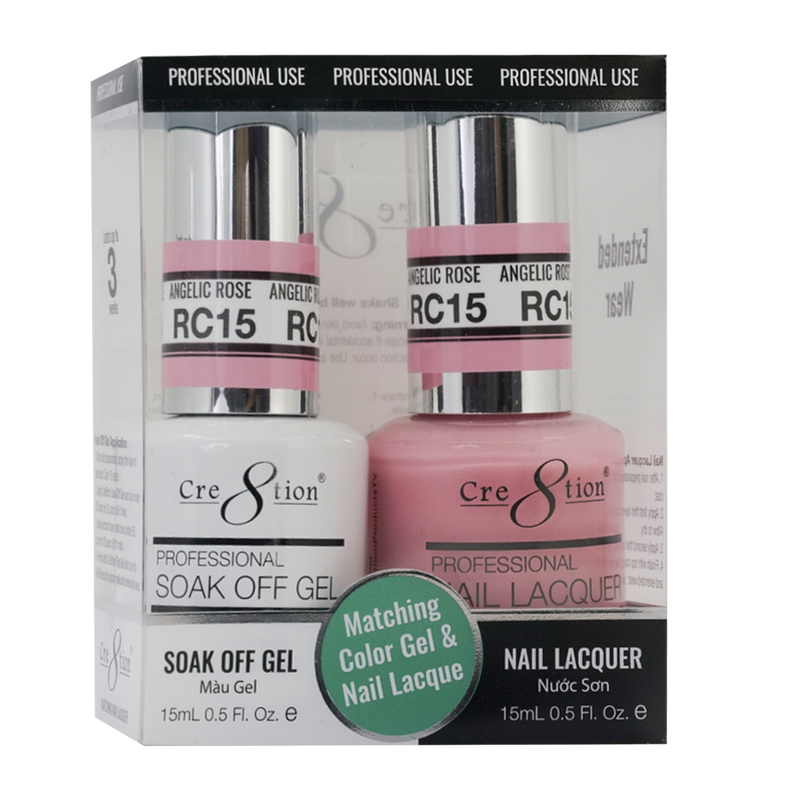 Cre8tion Gel&Lacquer Rustic Collection  RC15 Angleic Rose 0.5 oz