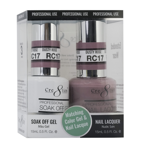 Cre8tion Gel&Lacquer Rustic Collection  RC17 Dusty Rose 0.5 oz