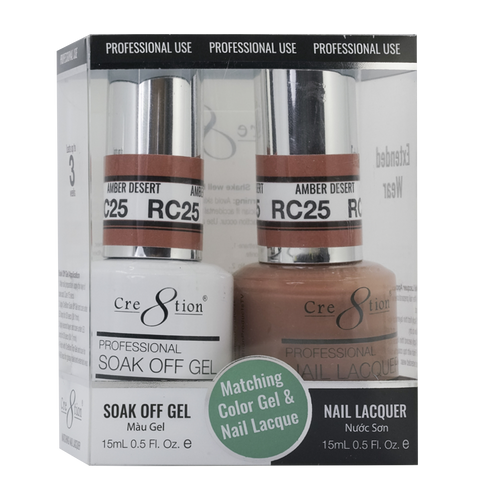Cre8tion Gel&Lacquer Rustic Collection  RC25 Amber Dessert 0.5 oz