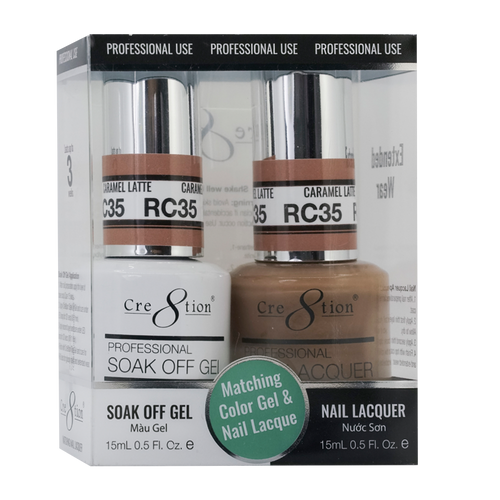 Cre8tion Gel&Lacquer Rustic Collection  RC35 Caramel Latte 0.5 oz