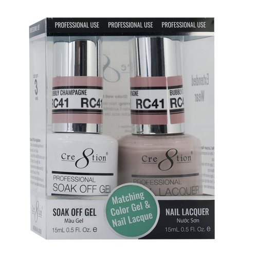 Cre8tion Gel&Lacquer Rustic Collection  RC41 Bubbly Champagne 0.5 oz