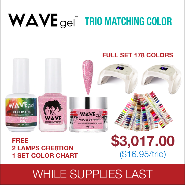 WaveGel Trio Matching Colors (Gel Polish & Nail Lacquer) 0.5oz - 178 Colors Collection - $8.00/each