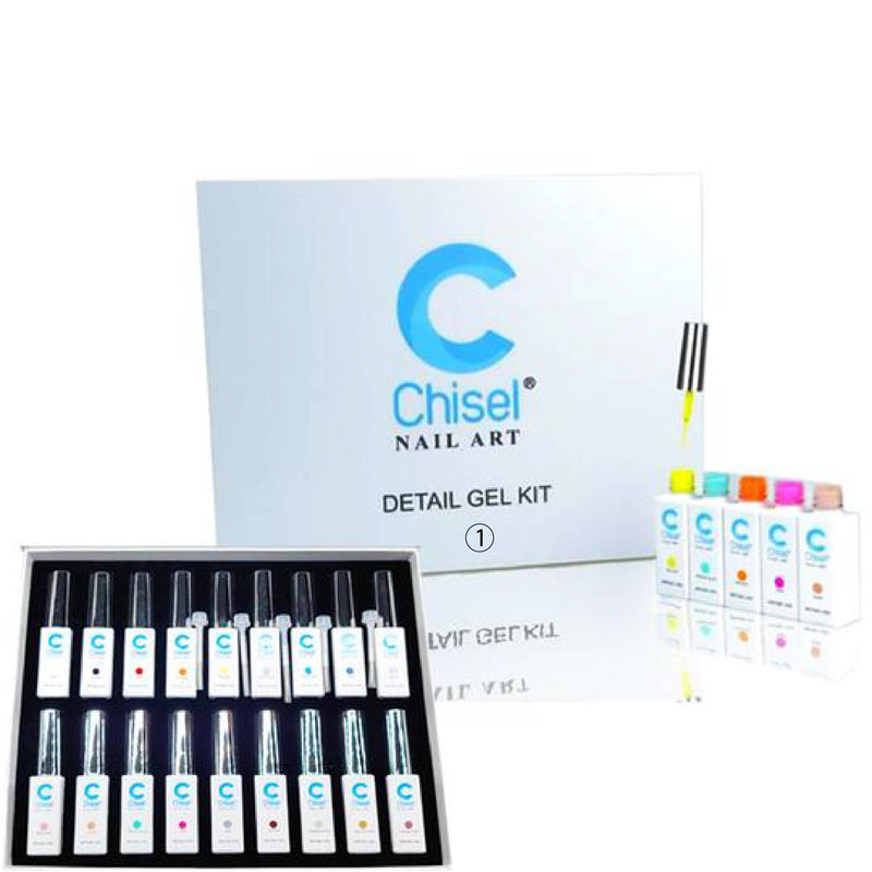 Chisel Detail Nail Art Gel Kit 1 