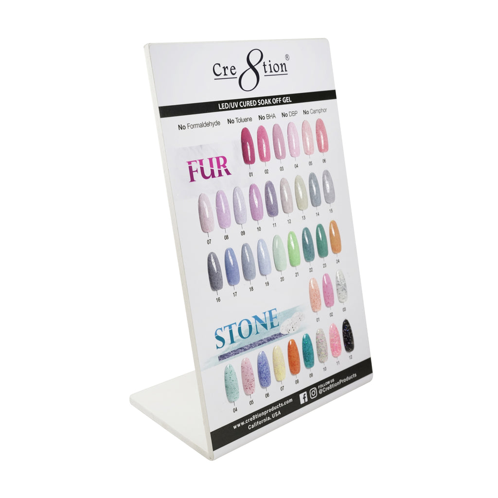 Cre8tion - Foam Display Fur & Stone Soak Off Gel