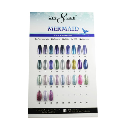 Cre8tion - Foam Display Mermaid Soak Off Gel