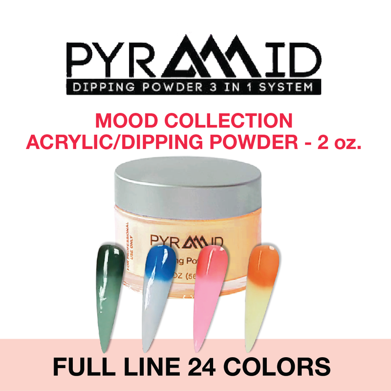 Pyramid Dipping Powder, Mood Change Collection, Full Set Of 24 Colors