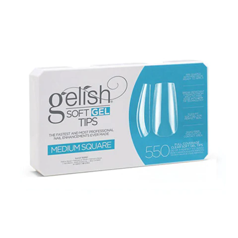 Gelish Soft Gel Tips Medium Square 550ct