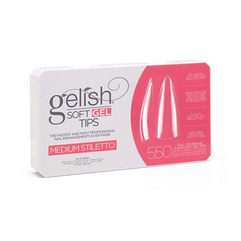 Gelish Soft Gel Tips Medium Stiletto 550 ct