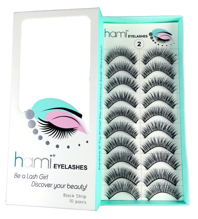Hami Cosmetics - Eyelashes - Black 10 pairs/box #17