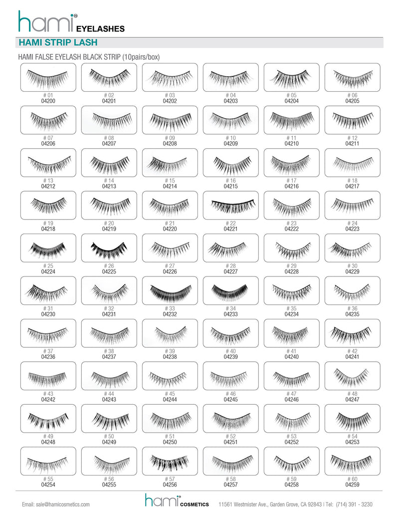 Hami Cosmetics - Eyelashes - Black 10 pairs/box #33