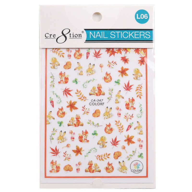 Cre8tion Nail Art Sticker Leaves L06