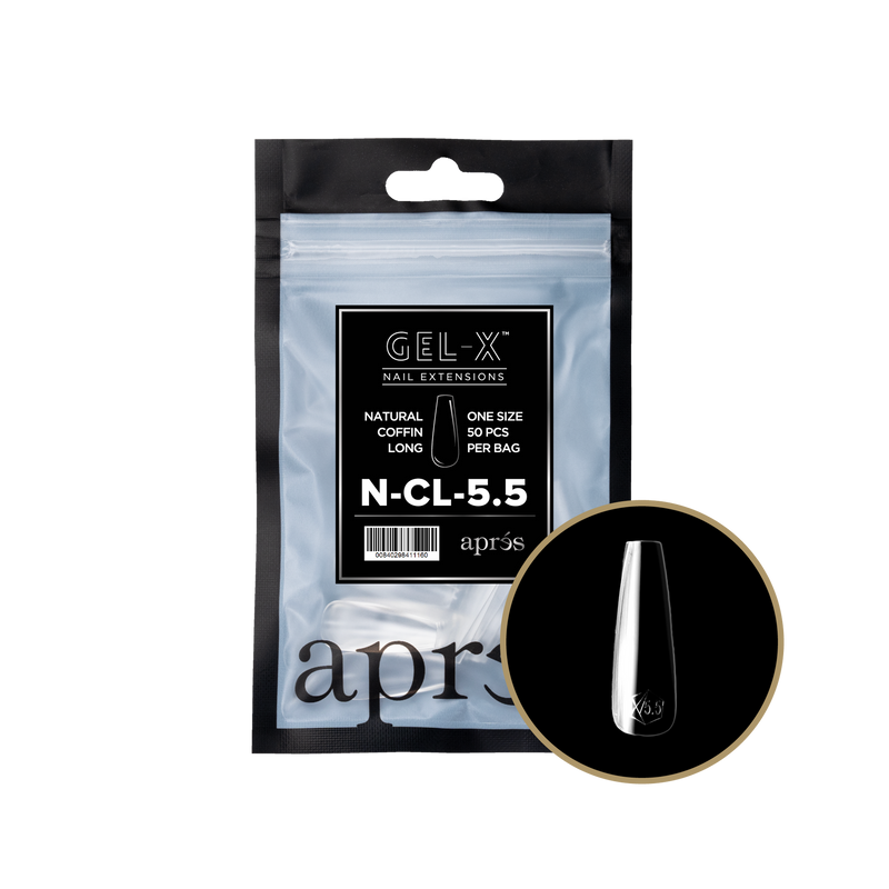 Apres Gel-X Tips 2.0 - NATURAL Coffin Refill Bag