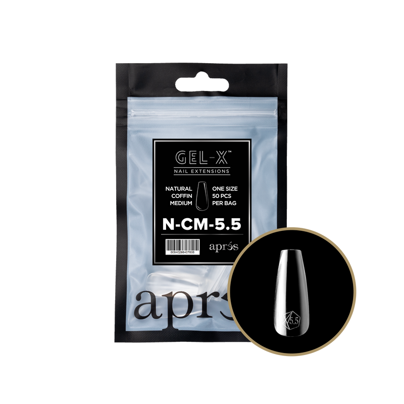 Apres Gel-X Tips 2.0 - NATURAL Coffin Refill Bag