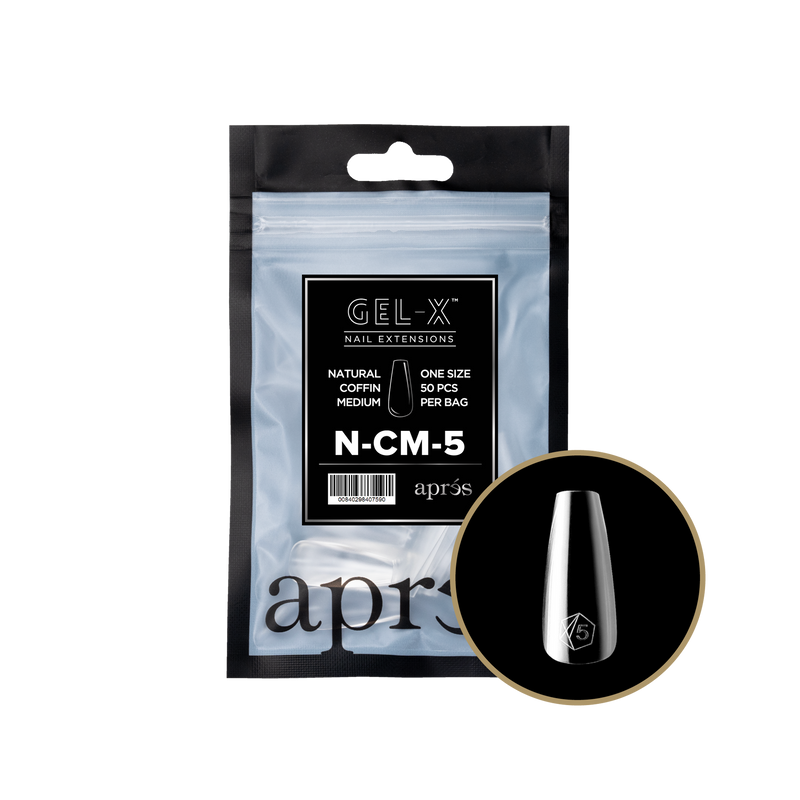 Apres Gel-X Tips 2.0 - NATURAL Coffin Refill Bag