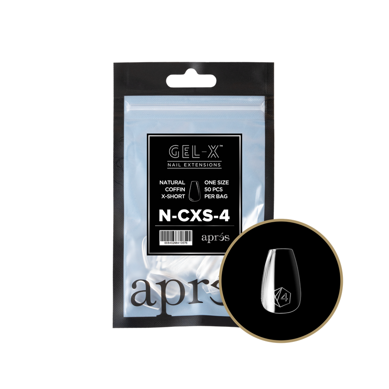 Apres Gel-X Tips 2.0 - NATURAL Coffin Refill Bag