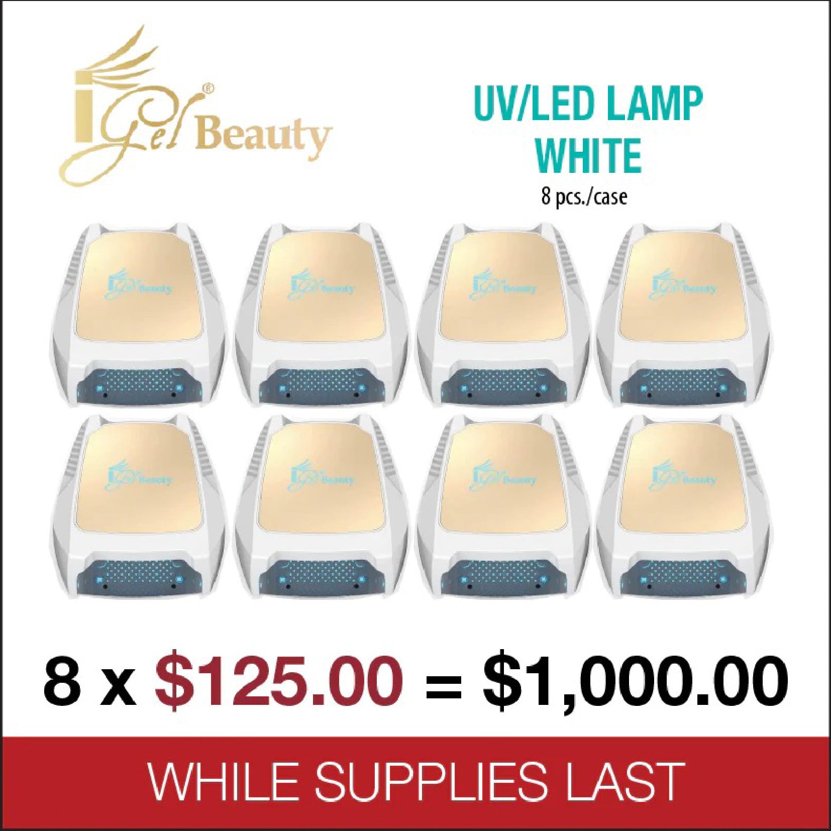 WHITE Cordless Rechargeable UV/LED Lamp — WHITE LIGHT – DND Gel USA