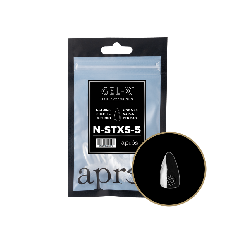 Apres Gel-X Tips 2.0 - NATURAL Stiletto Refill Bag